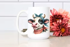 Cow Cow Portrait with Enthusiastic Smile Clipart Product Image 2