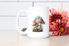 Magical Mushroom Watercolor Splash PNG Product Image 2