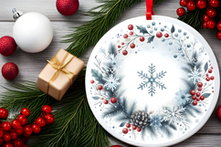 Round Christmass Ornament PNG Product Image 2