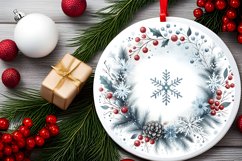 Round Christmas Ornament Sublimation|Clipart Product Image 2