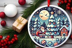 Round Christmas Ornament Sublimation|Clipart Product Image 2