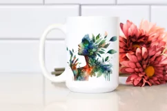Abstract Vibrant Plant Leaves PNG Product Image 2