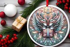 Round Christmass Ornament PNG Product Image 2