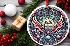 Round Christmass Ornament PNG Product Image 2