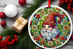 Round Christmas Ornament Sublimation|Clipart Product Image 1