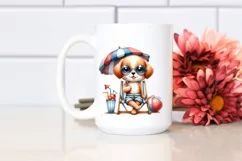 Funny Puppy Beach Chair | Sublimation | Clipart. Product Image 2