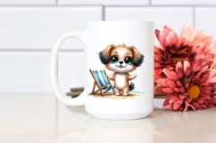 Funny Puppy Beach Chair | Sublimation | Clipart. Product Image 2
