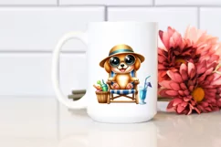 Funny Puppy Beach Chair | Sublimation | Clipart. Product Image 2