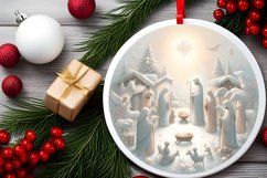 Round Christmas Ornament Sublimation|Clipart Product Image 2