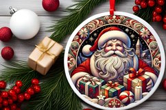 Round Christmas Ornament Sublimation|Clipart Product Image 2