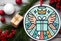 Round Christmas Ornament Sublimation|Clipart Product Image 2
