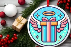 Round Christmas Ornament Sublimation|Clipart Product Image 2