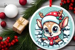 Round Christmass Ornament PNG Product Image 2