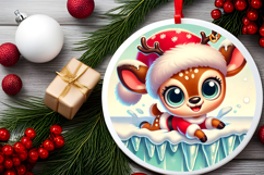 Round Christmass Ornament PNG Product Image 2