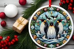Round Christmas Ornament Sublimation|Clipart Product Image 2