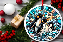 Round Christmass Ornament PNG Product Image 2