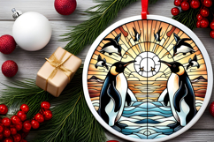 Round Christmass Ornament PNG Product Image 2