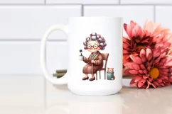 Old Lady Watercolor Character Chair Mug | Sublimation | Product Image 2
