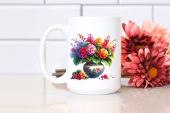 Colorful Vibrant Vase with Begonia | Clipart Product Image 2