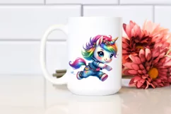 Watercolor Running Unicorn, Transparent PNG Product Image 2