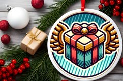 Round Christmas Ornament Sublimation|Clipart Product Image 2