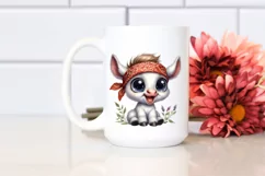 Excited Funny Pony Watercolor Clipart Product Image 2