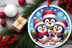 Round Christmass Ornament PNG Product Image 2