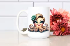 Detailed Octopus Portrait Clipart Product Image 2