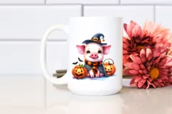 Simple Vibrant Baby Pig Halloween Clipart Product Image 2