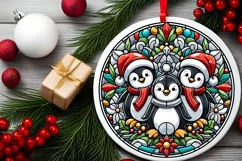 Round Christmas Ornament Sublimation|Clipart Product Image 2