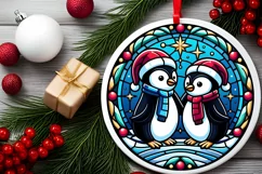 Round Christmas Ornament Sublimation|Clipart Product Image 2