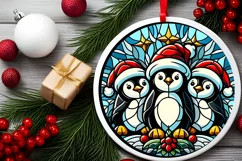 Round Christmas Ornament Sublimation|Clipart Product Image 2