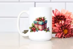 Vintage Cute Christmas Gift Box PNG Product Image 2