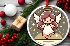 Round Christmas Ornament Sublimation|Clipart Product Image 1