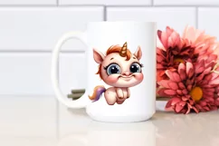 Funny Baby Face Unicorn PNG Product Image 2