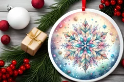 Round Christmas Ornament Sublimation|Clipart Product Image 2