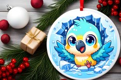 Round Christmas Ornament Sublimation|Clipart Product Image 2