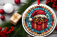 Round Christmass Ornament PNG Product Image 2