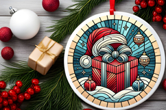 Round Christmass Ornament PNG Product Image 2