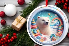 Round Christmas Ornament Sublimation|Clipart Product Image 2