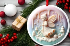 3D Marzipan Christmas Fairy Melting PNG Product Image 2