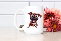 Colorful Watercolor Cute Funny Boxer Clipart Product Image 2