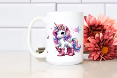 Boots-Wearing Baby Unicorn PNG Product Image 2