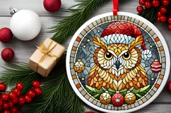 Round Christmas Ornament Sublimation|Clipart Product Image 1