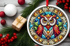 Round Christmas Ornament Sublimation|Clipart Product Image 1