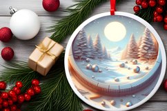 Round Christmas Ornament Sublimation|Clipart Product Image 2