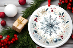 Round Christmass Ornament PNG Product Image 2