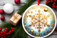 Round Christmass Ornament PNG Product Image 2