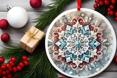 Round Christmas Ornament Sublimation|Clipart Product Image 2