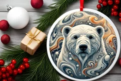 Round Christmas Ornament Sublimation|Clipart Product Image 2